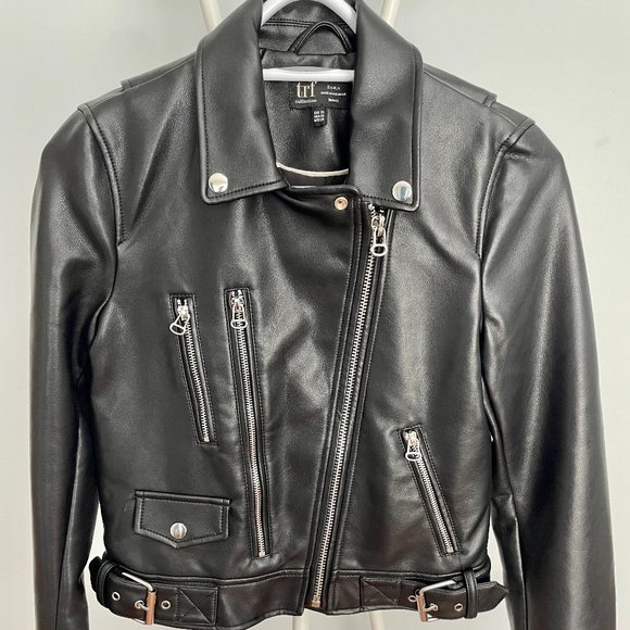 Zara trf collection - Leather coat - Size XS - Black - NWOT - Picture 1 of 5